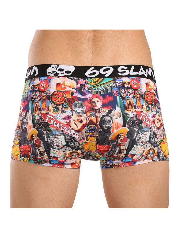 69slam Pánské boxerky 69SLAM Hip MEXICOLLAGE MASON