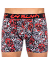69slam Pánské boxerky 69SLAM fit bamboo red sugar crane