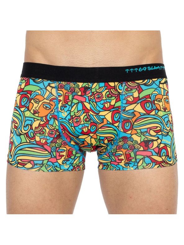 69slam Pánské boxerky 69SLAM hip cubism mock