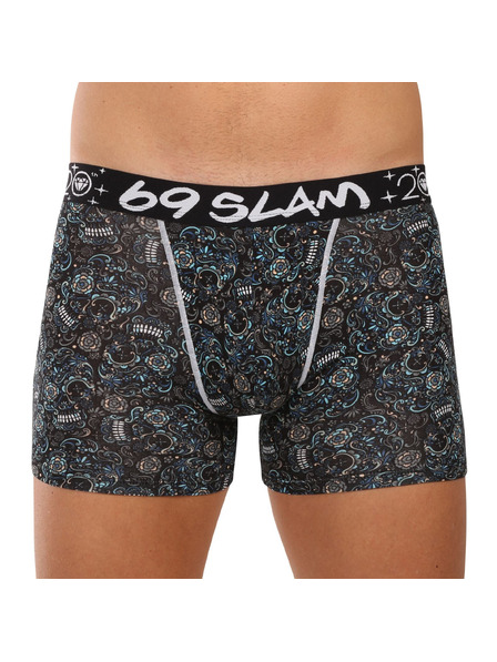 69slam Pánské boxerky 69SLAM Gilbert fit bamboo SKULLER