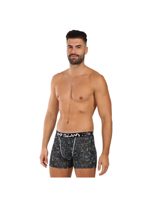 69slam Pánské boxerky 69SLAM Gilbert fit bamboo SKULLER