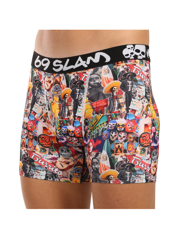 69slam Pánské boxerky 69SLAM fit MEXICOLLAGE DYLAN