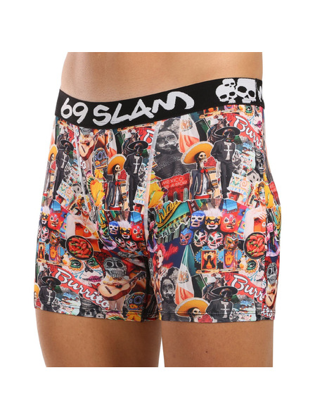 69slam Pánské boxerky 69SLAM fit MEXICOLLAGE DYLAN