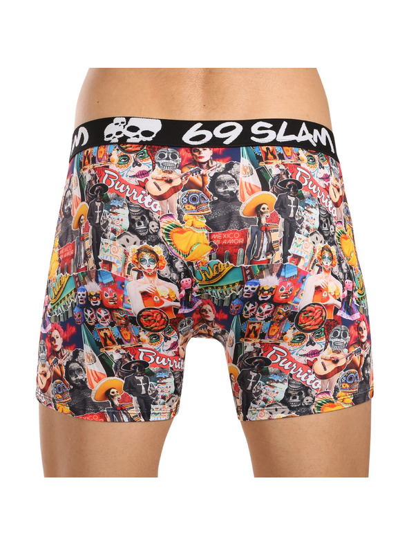 69slam Pánské boxerky 69SLAM fit MEXICOLLAGE DYLAN