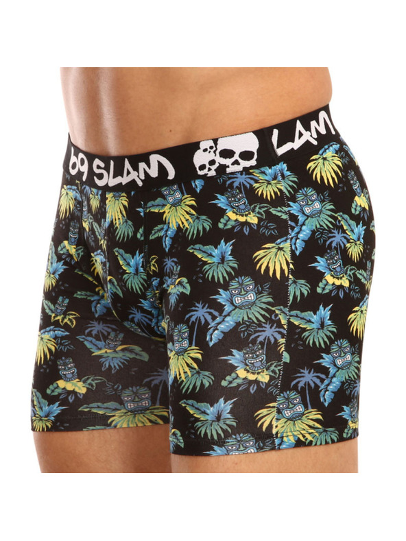 69slam Pánské boxerky 69SLAM fit bamboo tiki face