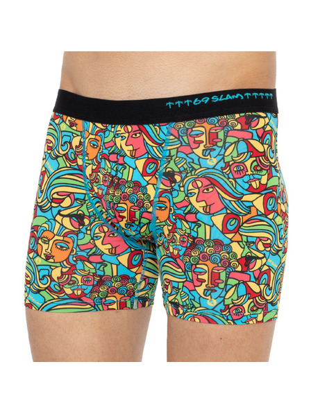 69slam Pánské boxerky 69SLAM fit cubism mock