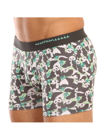69slam Pánské boxerky 69SLAM fit bamboo panda boo
