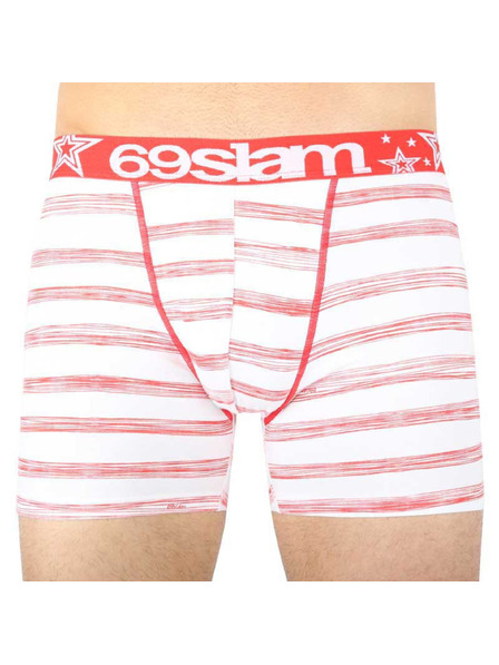 69slam Pánské Boxerky 69SLAM fit stripes red