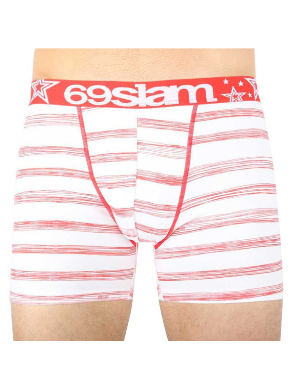 69slam Pánské Boxerky 69SLAM fit stripes red
