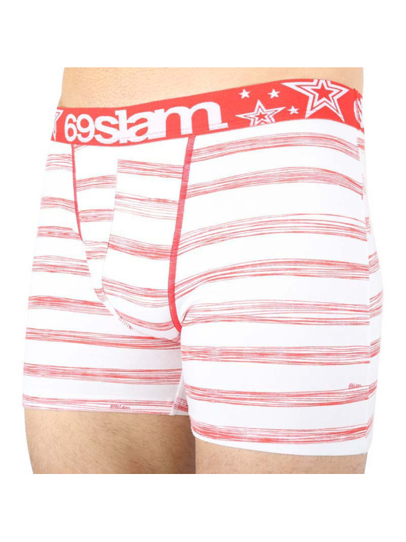 69slam Pánské Boxerky 69SLAM fit stripes red