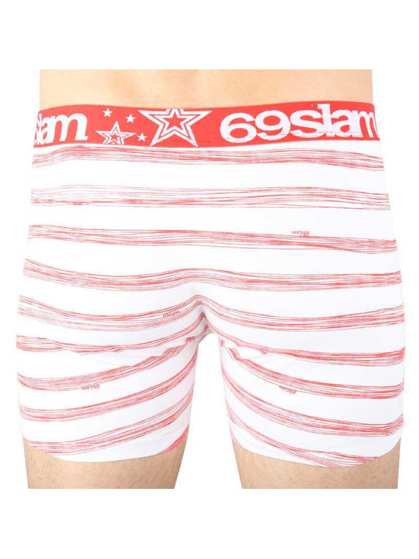 69slam Pánské Boxerky 69SLAM fit stripes red