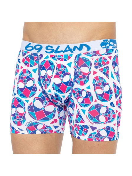 69slam Pánské boxerky 69SLAM fit skullmond white