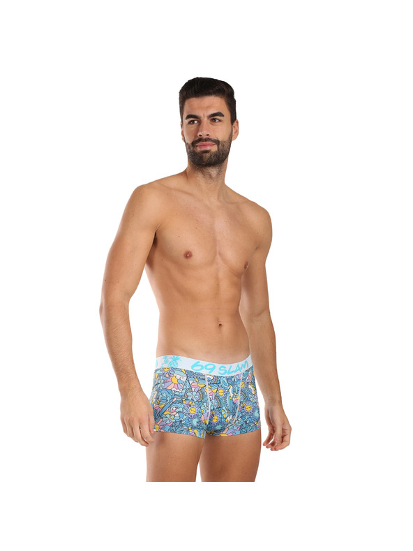69slam Pánské boxerky 69SLAM Hip TROPICAL VISION MASON