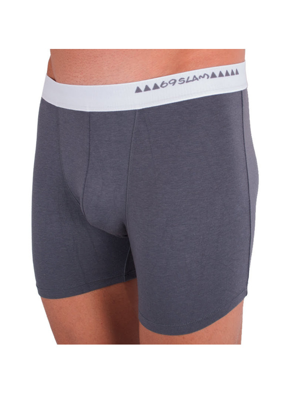 69slam Pánské boxerky 69SLAM fit bamboo plain dark grey