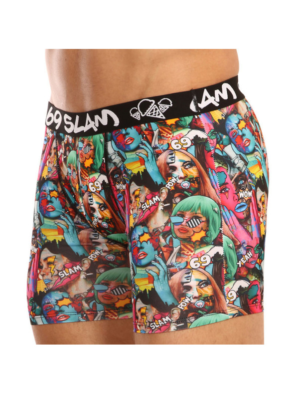 69slam Pánské boxerky 69SLAM fit pop art