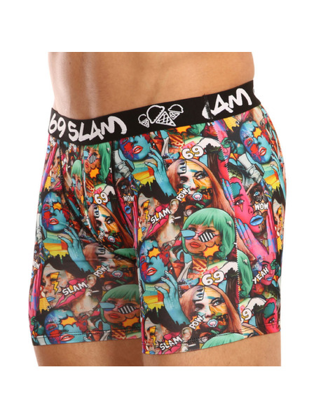 69slam Pánské boxerky 69SLAM fit pop art