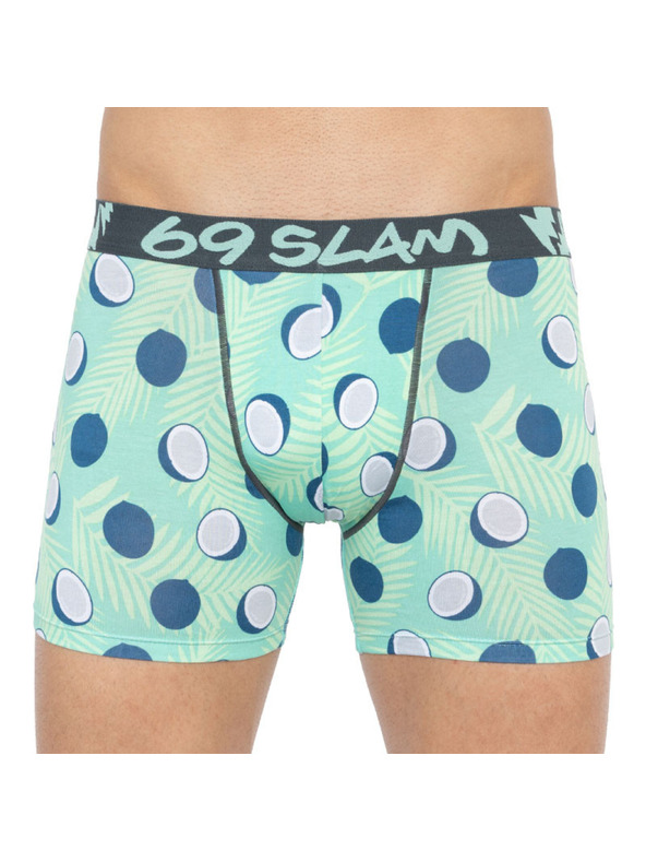 69slam Pánské boxerky 69SLAM fit bamboo coco blue