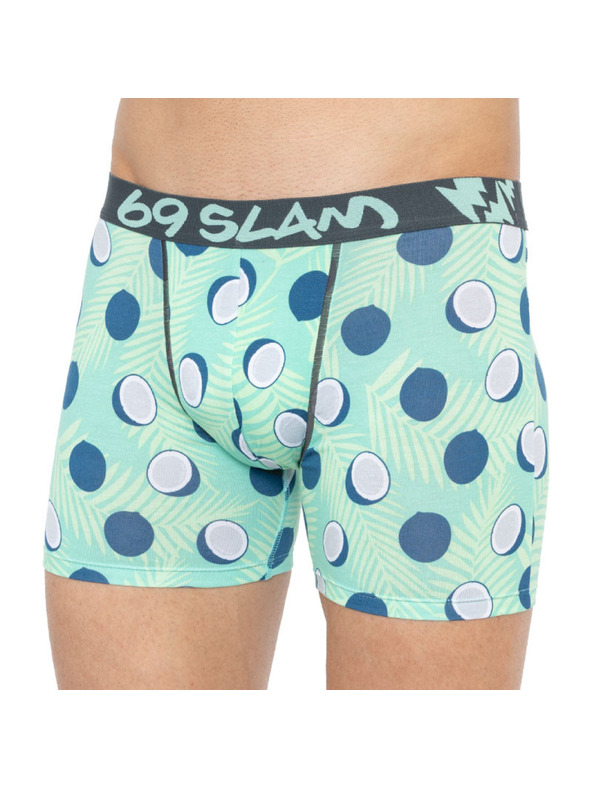 69slam Pánské boxerky 69SLAM fit bamboo coco blue