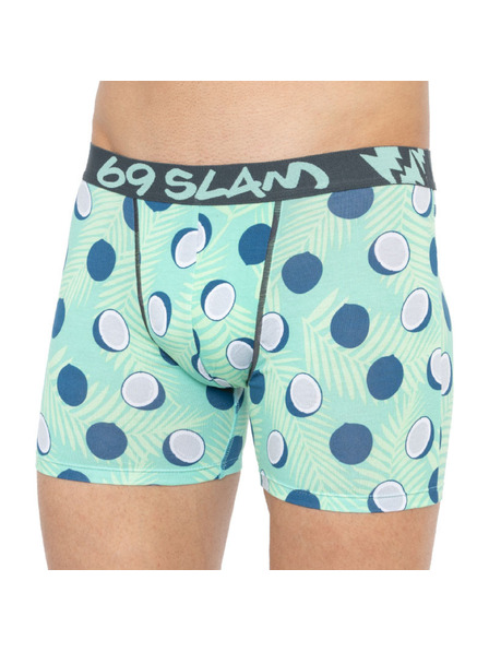69slam Pánské boxerky 69SLAM fit bamboo coco blue