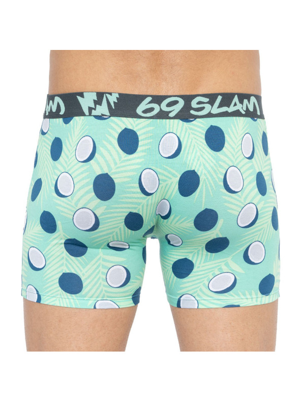 69slam Pánské boxerky 69SLAM fit bamboo coco blue