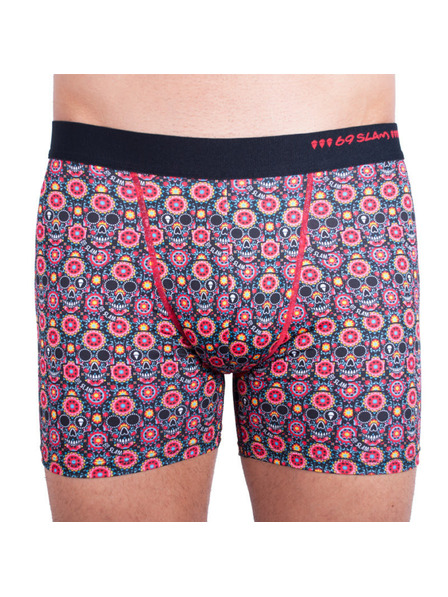 69slam Pánské boxerky 69SLAM fit flower skull