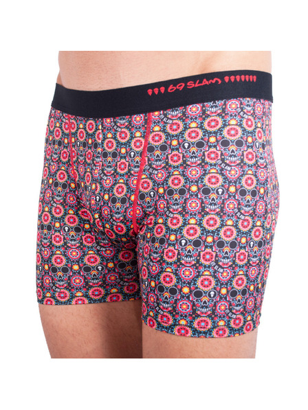 69slam Pánské boxerky 69SLAM fit flower skull