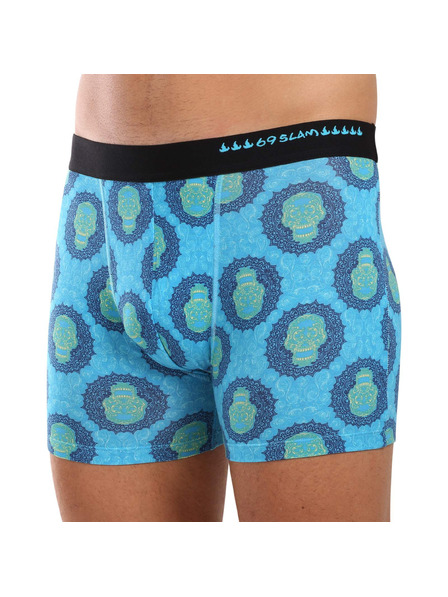 69slam Pánské boxerky 69SLAM fit bamboo SKULL MANDALA