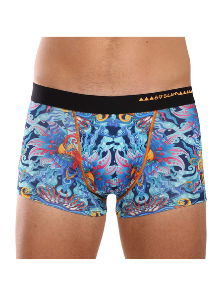 69slam Pánské boxerky 69SLAM Hip BLUE HABITAT