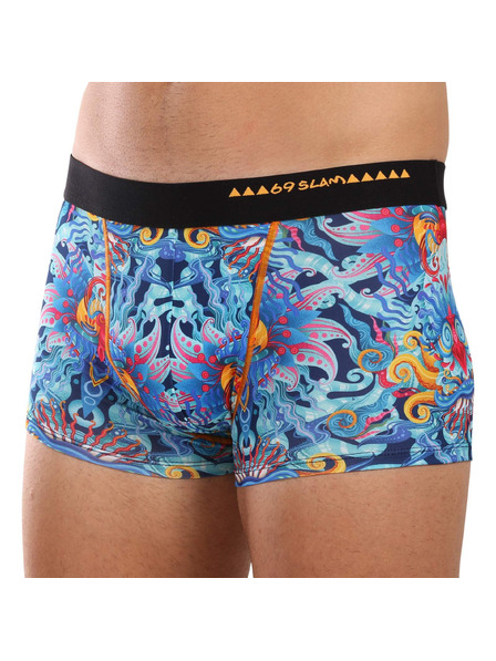 69slam Pánské boxerky 69SLAM Hip BLUE HABITAT