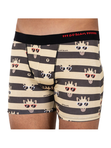 69slam Pánské boxerky 69SLAM fit bamboo giraffe stripes