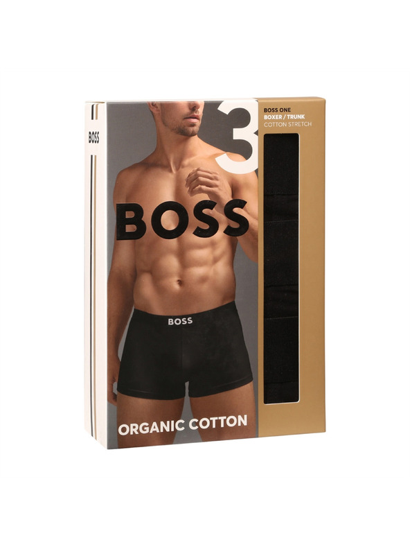 BOSS Sada tří - pánské boxerky BOSS černé