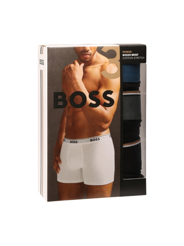 BOSS Sada tří - pánské boxerky BOSS černé