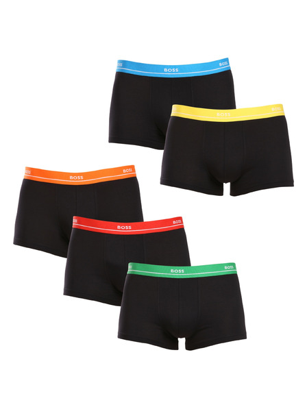 BOSS Sada pěti - pánské boxerky BOSS černé