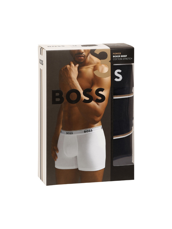 BOSS Sada tří - pánské boxerky BOSS tmavě modré