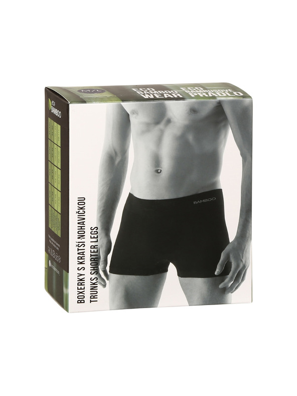 gino Pánské boxerky Gino bezešvé bambusové šedé