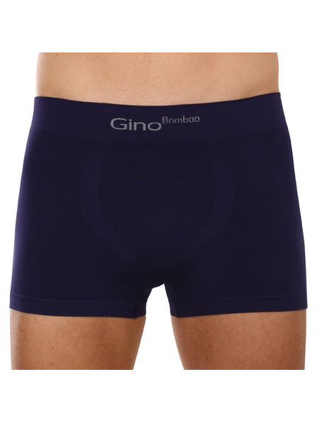 gino Pánské boxerky Gino bezešvé bambusové modré