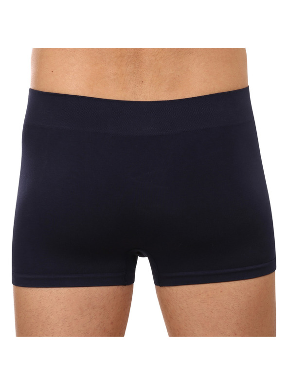 gino Pánské boxerky Gino bezešvé bambusové modré