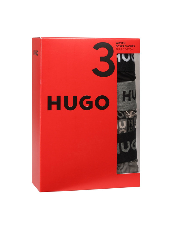 HUGO Sada tří - pánské trenky HUGO vícebarevné