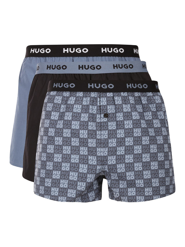 HUGO Sada tří - pánské trenky HUGO vícebarevné