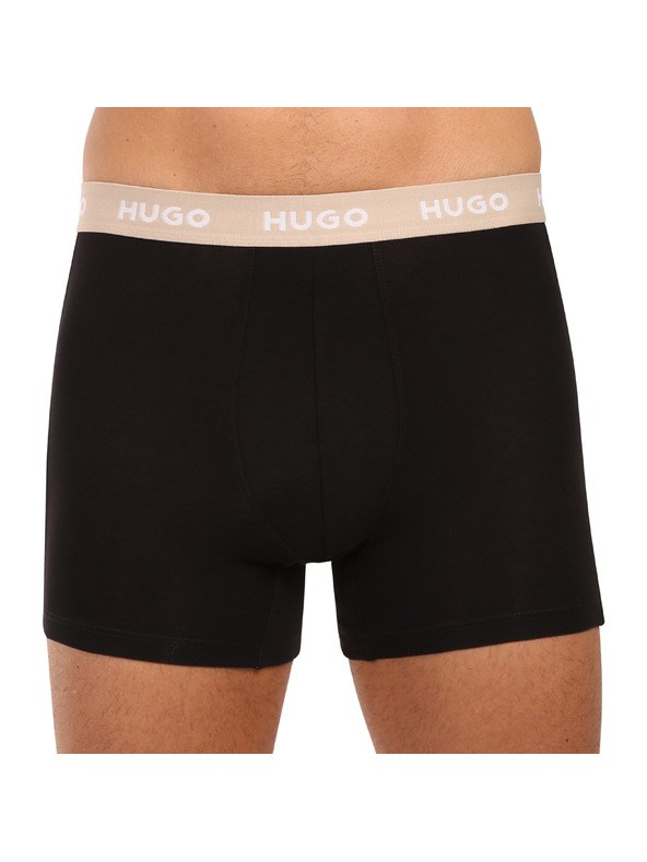 HUGO Sada tří - pánské boxerky HUGO černé