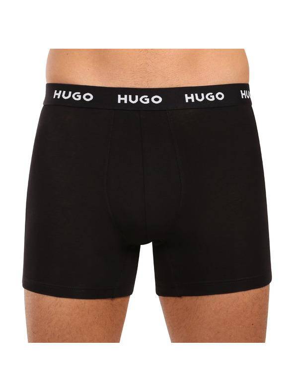 HUGO Sada tří - pánské boxerky HUGO černé