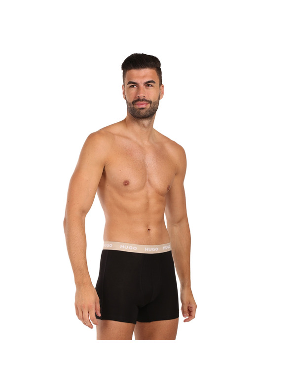 HUGO Sada tří - pánské boxerky HUGO černé