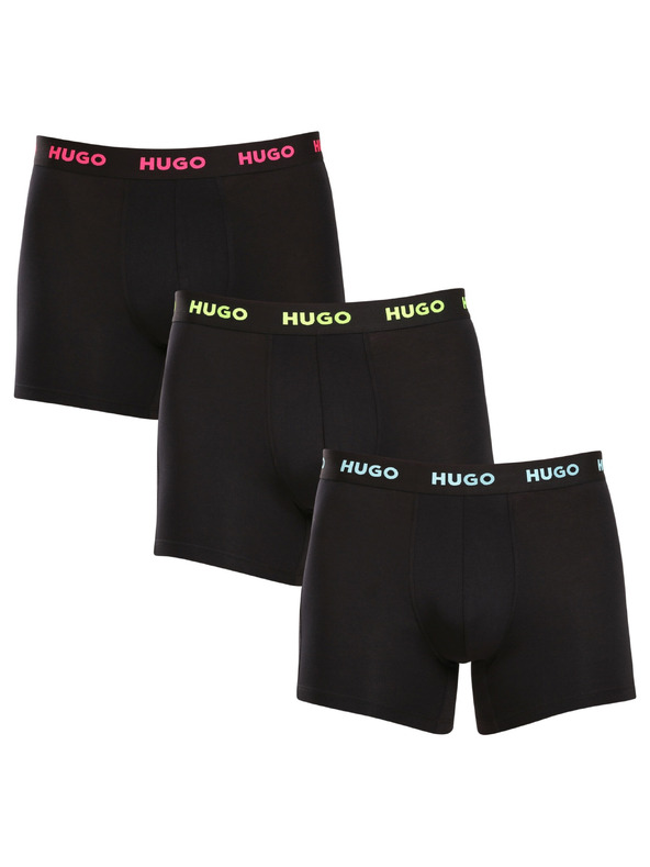 HUGO Sada tří - pánské boxerky HUGO černé