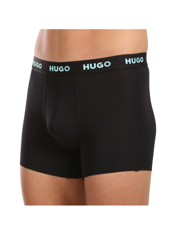 HUGO Sada tří - pánské boxerky HUGO černé