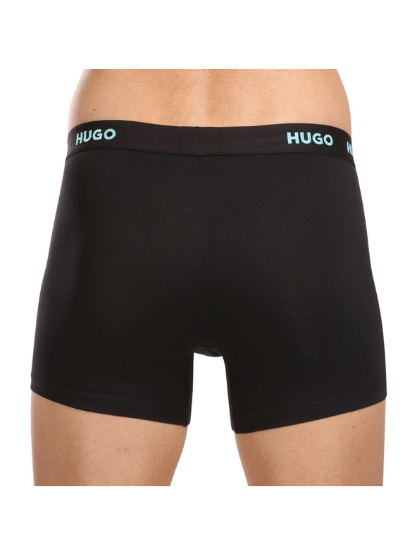 HUGO Sada tří - pánské boxerky HUGO černé