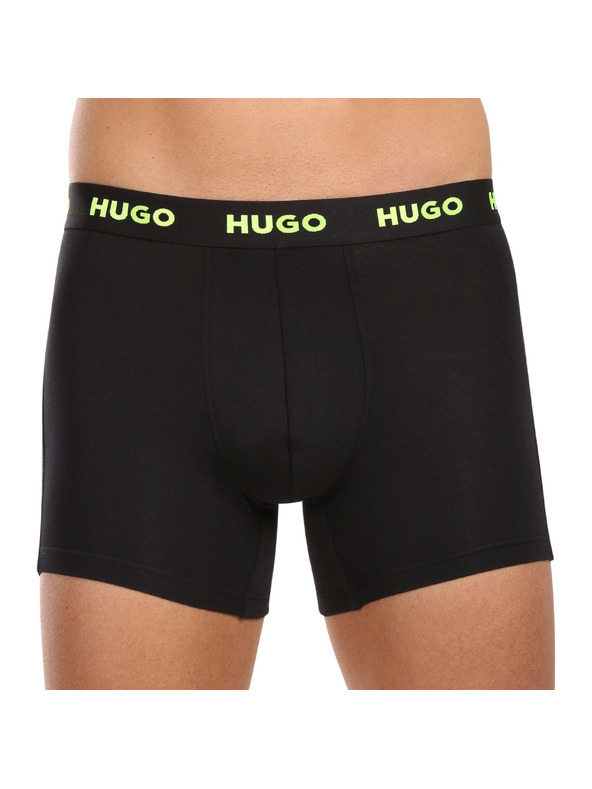 HUGO Sada tří - pánské boxerky HUGO černé