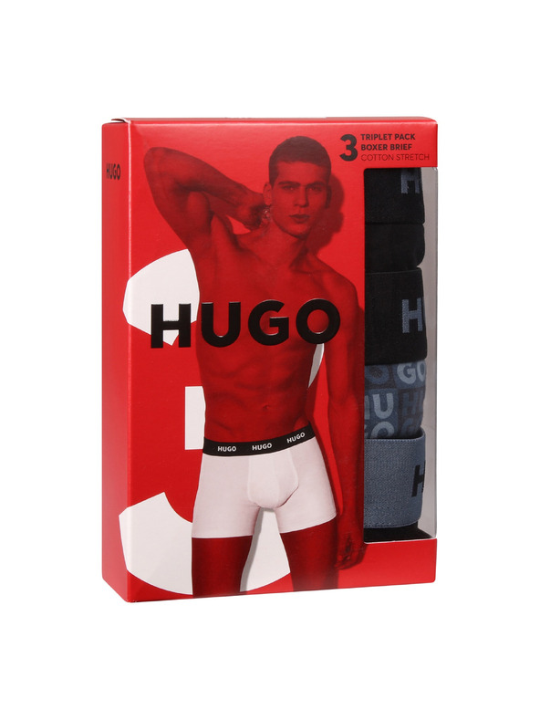HUGO Sada tří - pánské boxerky HUGO vícebarevné
