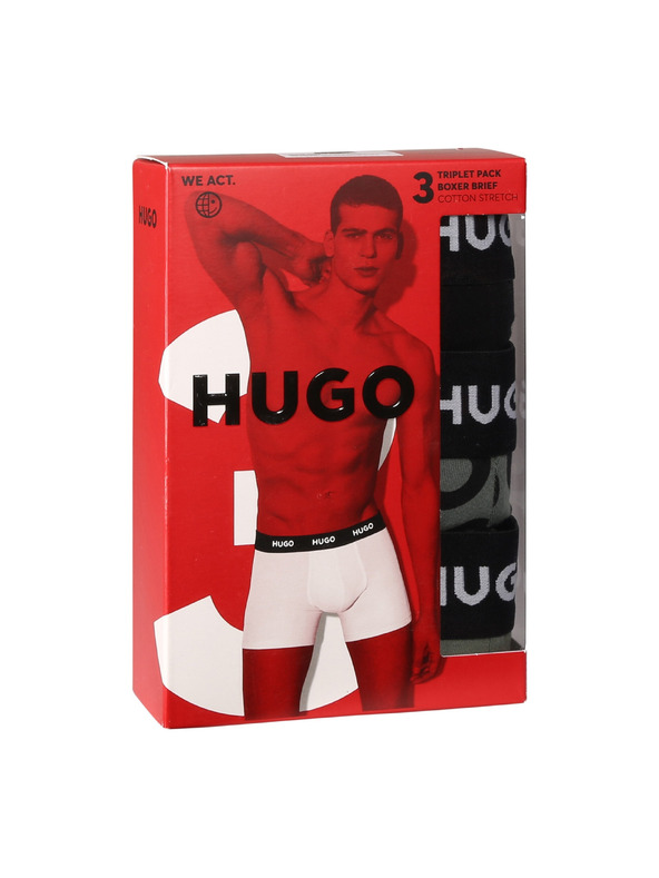 HUGO Sada tří - pánské boxerky HUGO vícebarevné