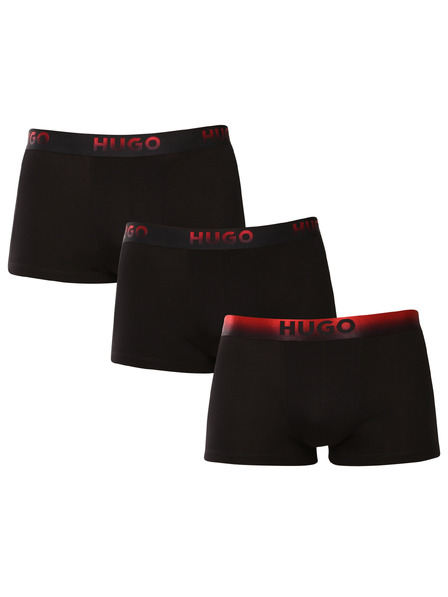 HUGO Sada tří - pánské boxerky HUGO černé