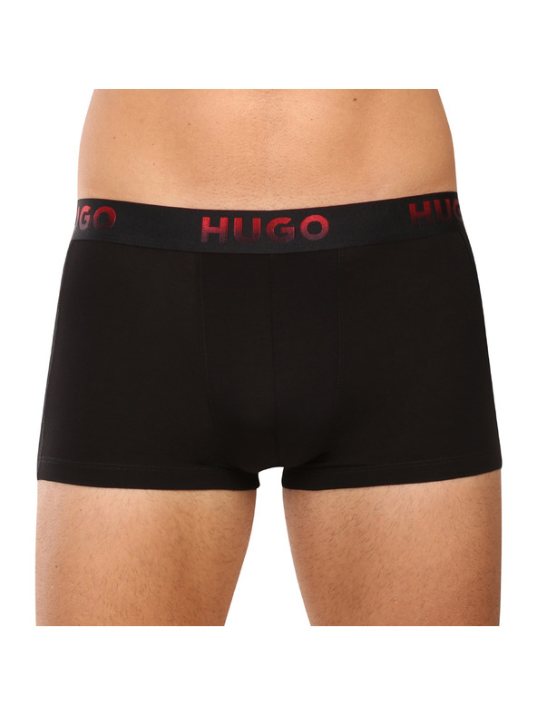 HUGO Sada tří - pánské boxerky HUGO černé